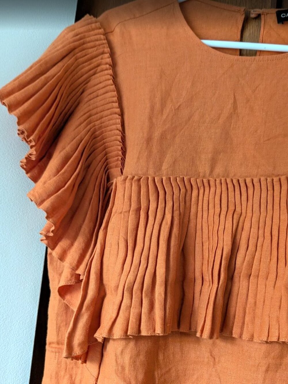 Francisco Cancino Pleated Top size M linen